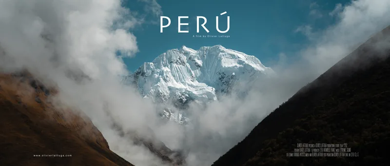 Poster for the film Peru, shot on the Leica SL3-S: peaks in the clouds