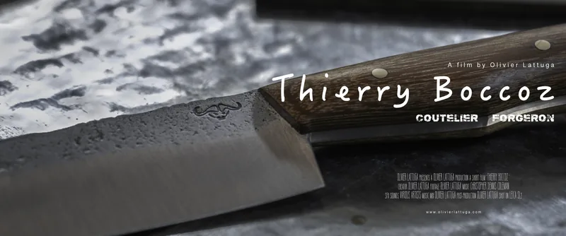 Cartel del vídeo sobre Thierry Boccoz, cuchillero y herrero en Lyon